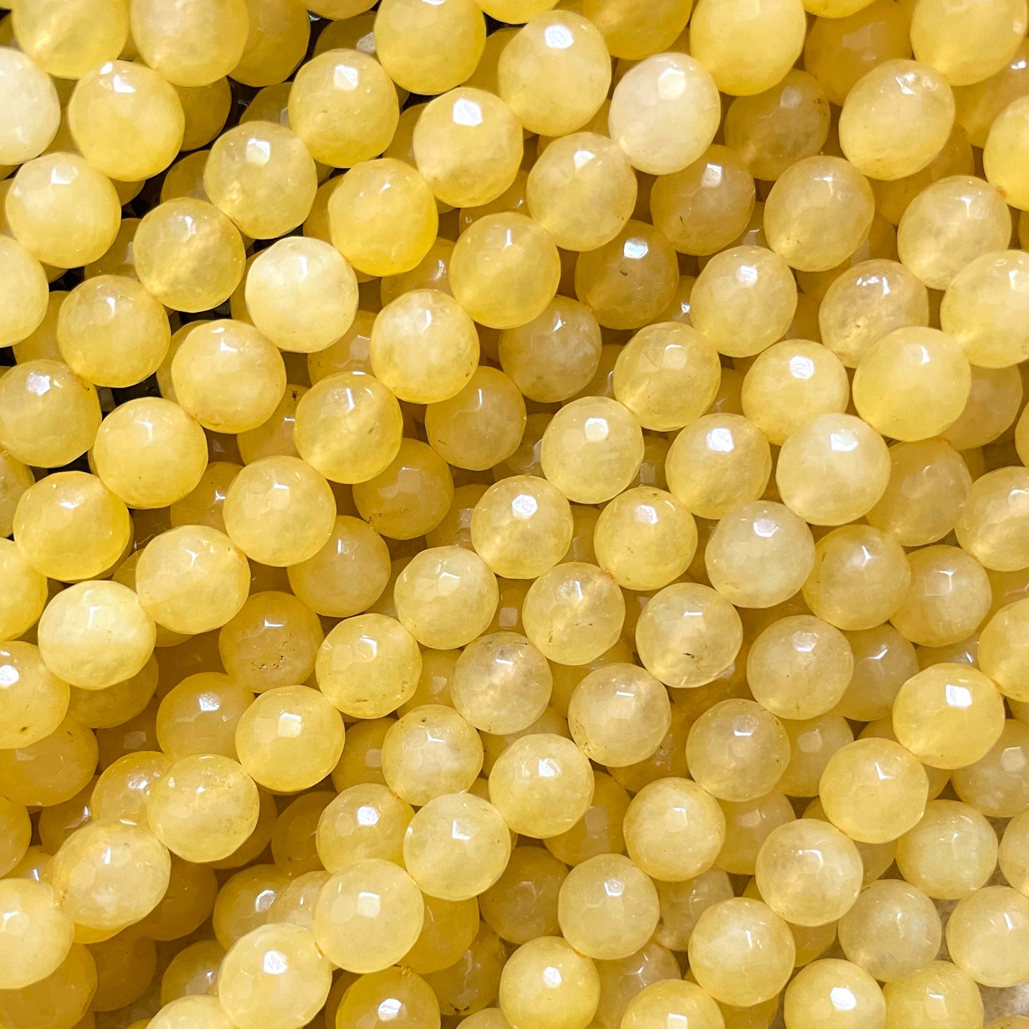 2 Strands/lot 10mm Yellow Faceted Jade Stone Beads Stone Beads Faceted Jade Beads New Beads Arrivals Charms Beads Beyond