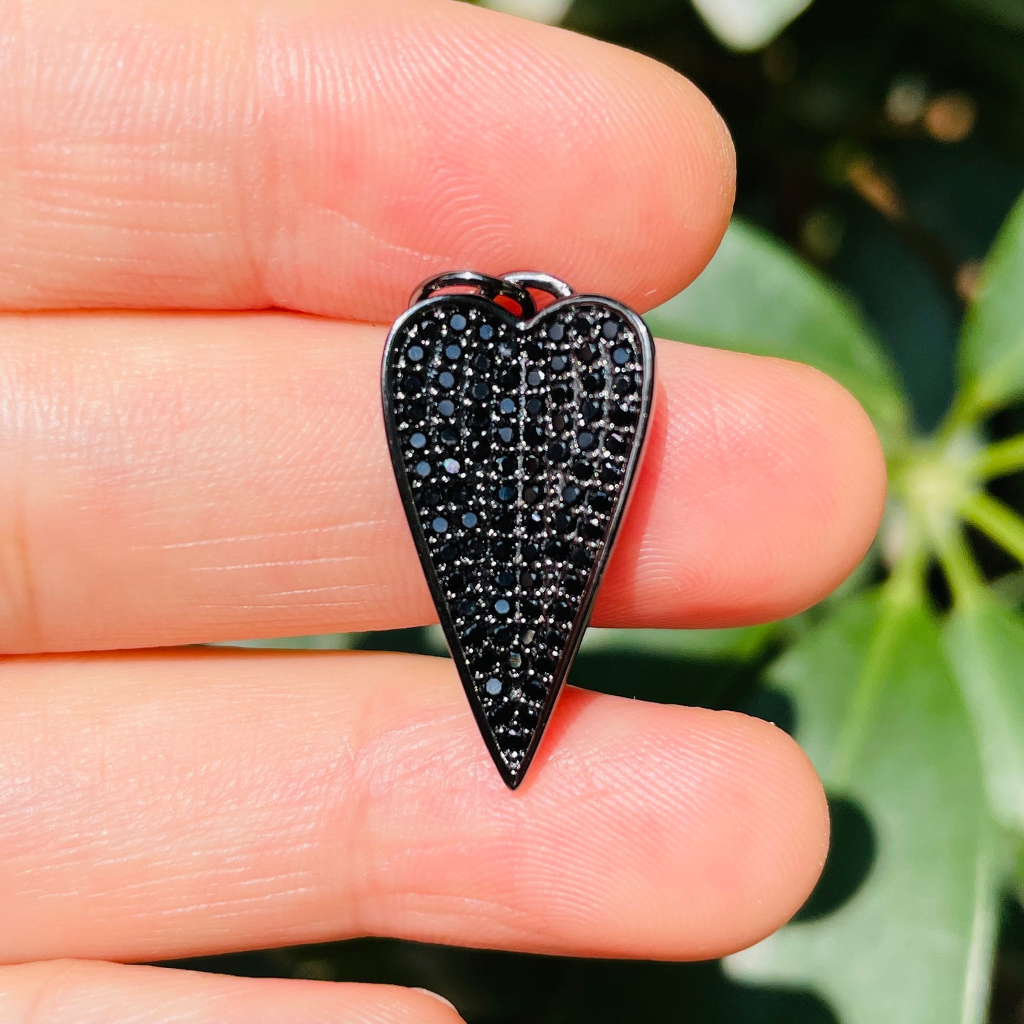 10pcs/lot 26.6*22mm CZ Paved Heart Charm Pendants CZ Paved Charms Hearts New Charms Arrivals Charms Beads Beyond