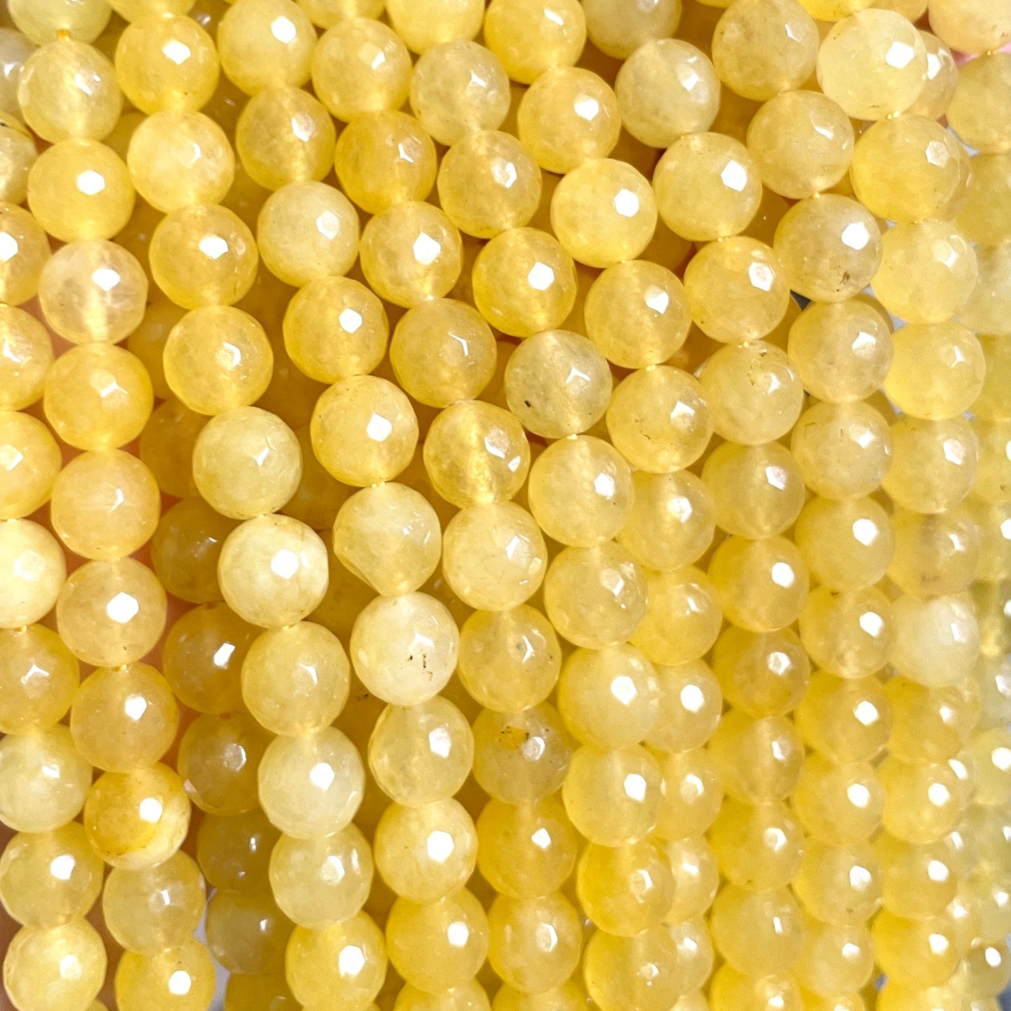 2 Strands/lot 10mm Yellow Faceted Jade Stone Beads Stone Beads Faceted Jade Beads New Beads Arrivals Charms Beads Beyond