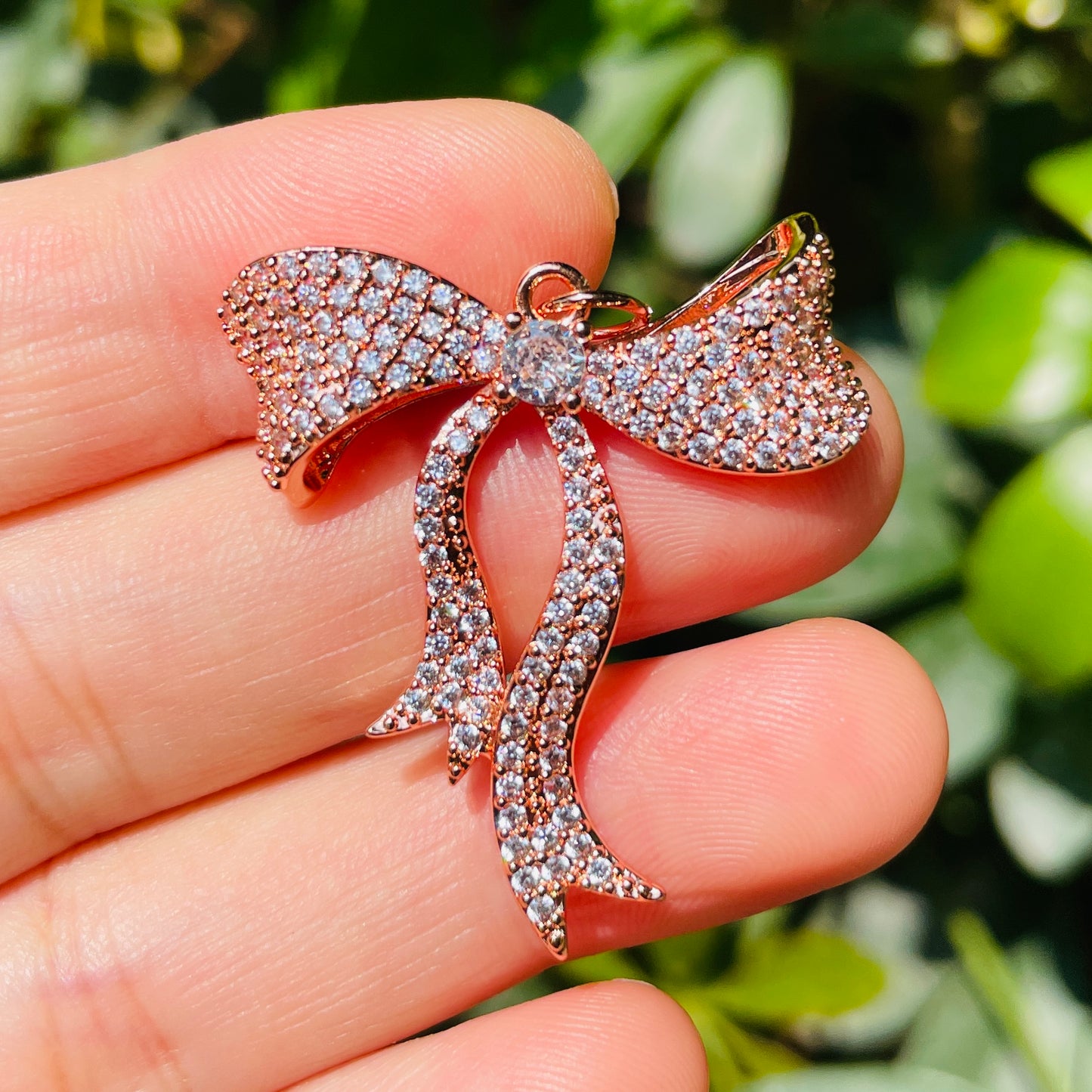 10pcs/lot 34*28.8mm CZ Paved Bow Bowknot Charms CZ Paved Charms Bow Ties New Charms Arrivals Charms Beads Beyond