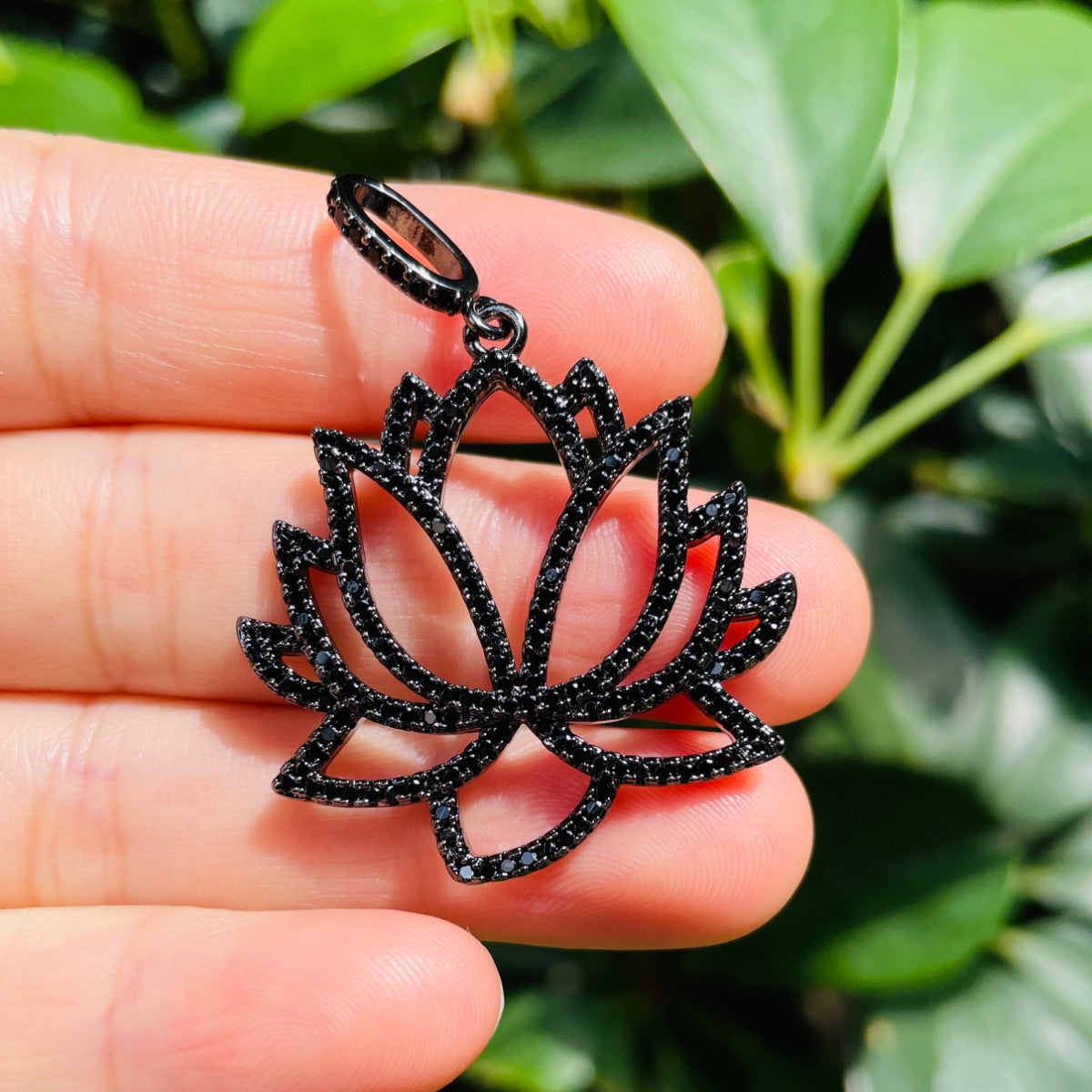 5-10pcs/lot CZ Paved Lotus Flower Charms CZ Paved Charms Flowers New Charms Arrivals Charms Beads Beyond