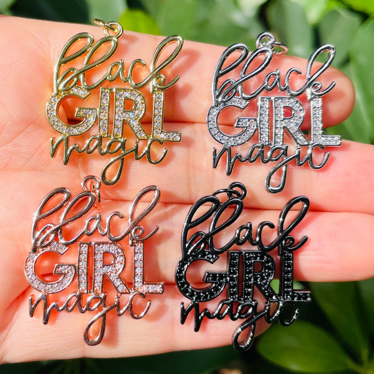 10pcs/lot CZ Paved Faithful to The Bay San Francisco 49ERs Afro Black Girl  Charms