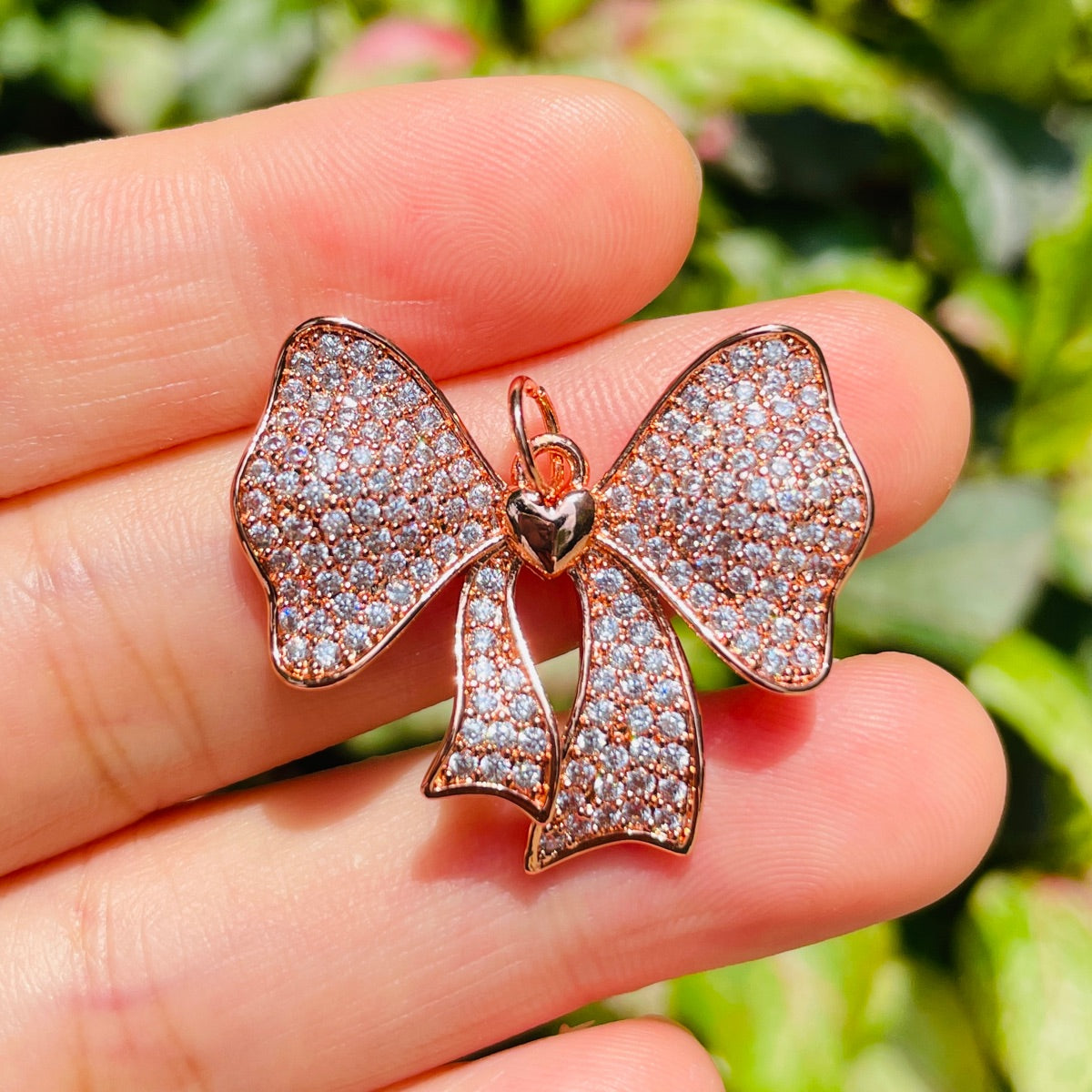 10pcs/lot 30*26mm CZ Paved Bow Bowknot Charms CZ Paved Charms Bow Ties New Charms Arrivals Charms Beads Beyond