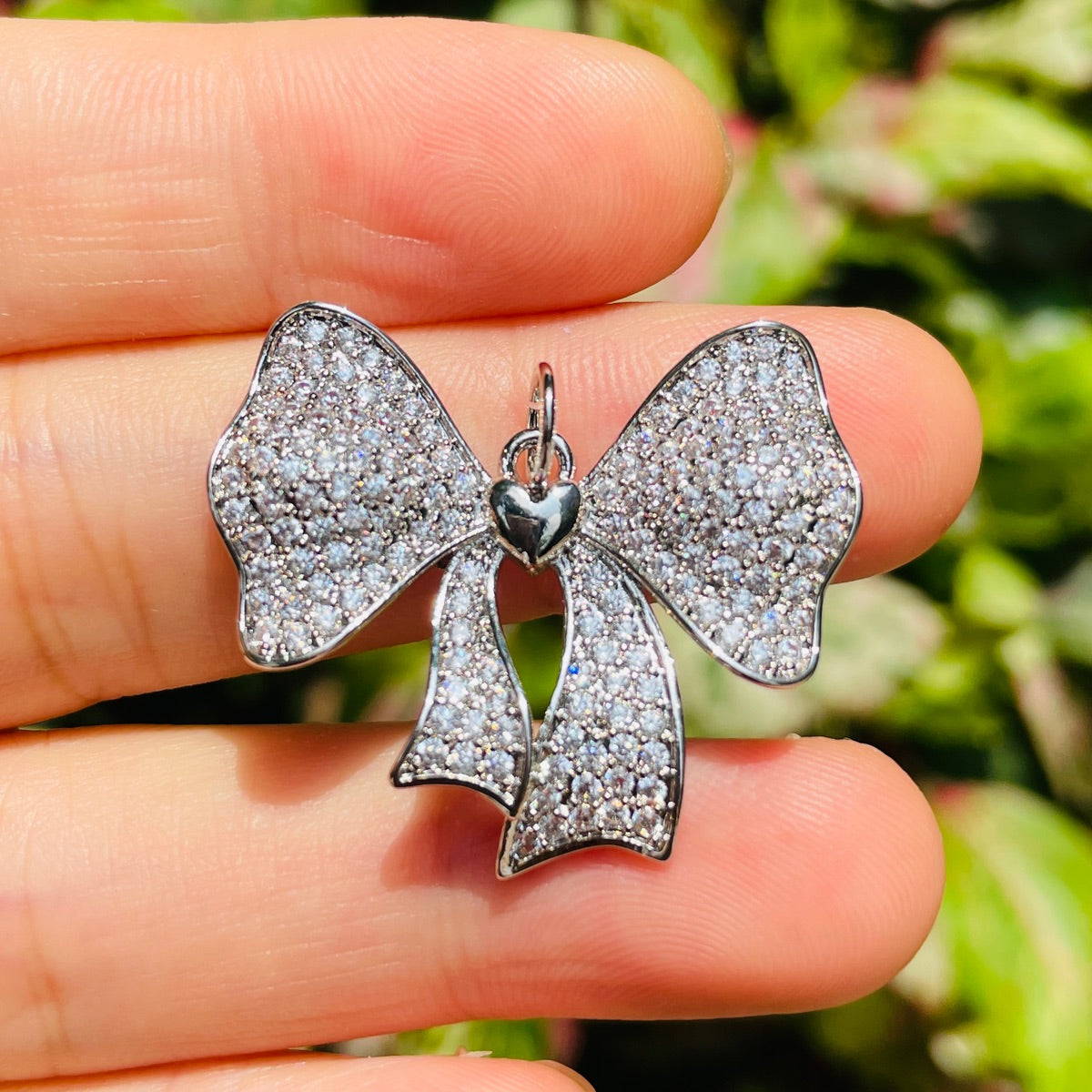 10pcs/lot 30*26mm CZ Paved Bow Bowknot Charms CZ Paved Charms Bow Ties New Charms Arrivals Charms Beads Beyond