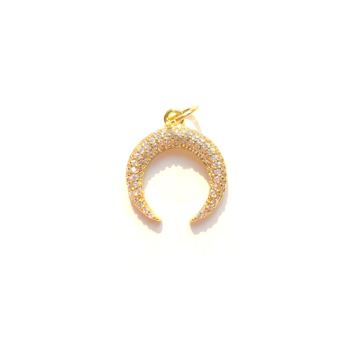 10pcs/lot CZ Paved Moon and Sun Charms