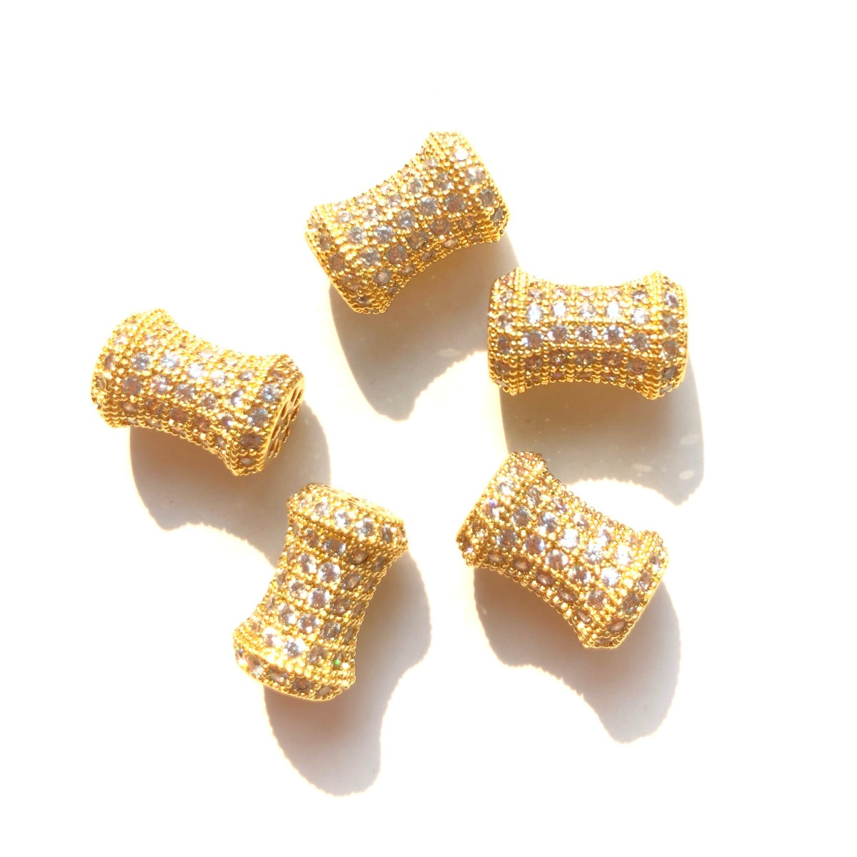10-20pcs/lot 18.5*16.4mm CZ Paved Bottle Shape Spacer Beads