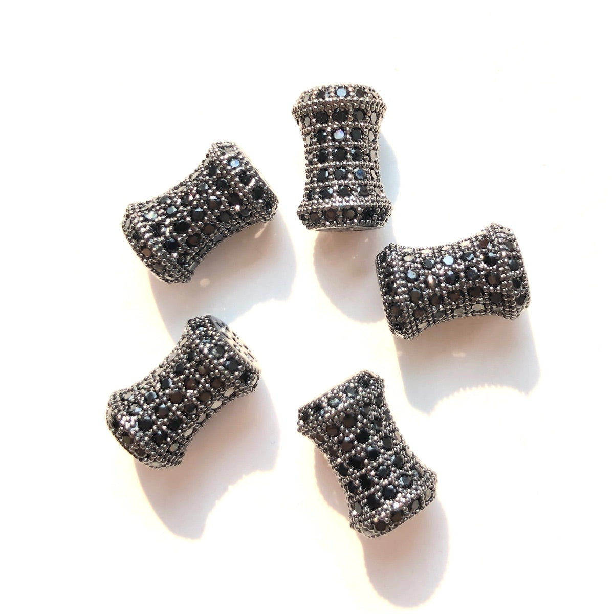 10-20pcs/lot 18.5*16.4mm CZ Paved Bottle Shape Spacer Beads