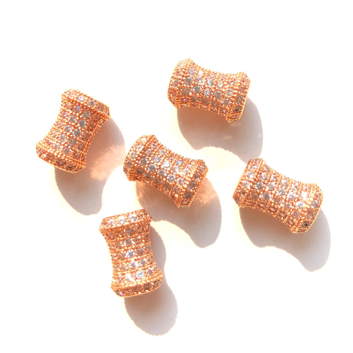 10-20pcs/lot 18.5*16.4mm CZ Paved Bottle Shape Spacer Beads