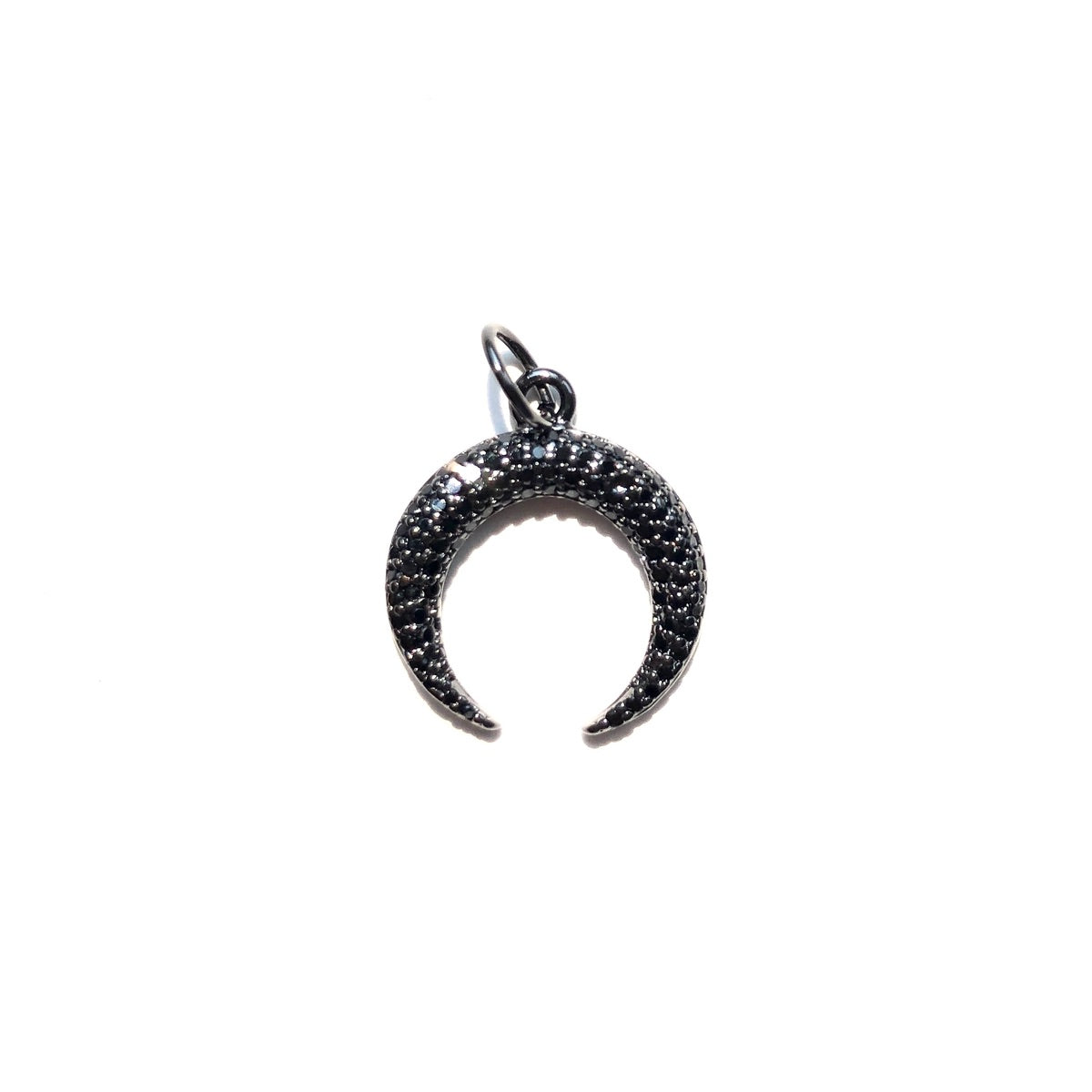 10pcs/lot CZ Paved Moon and Sun Charms