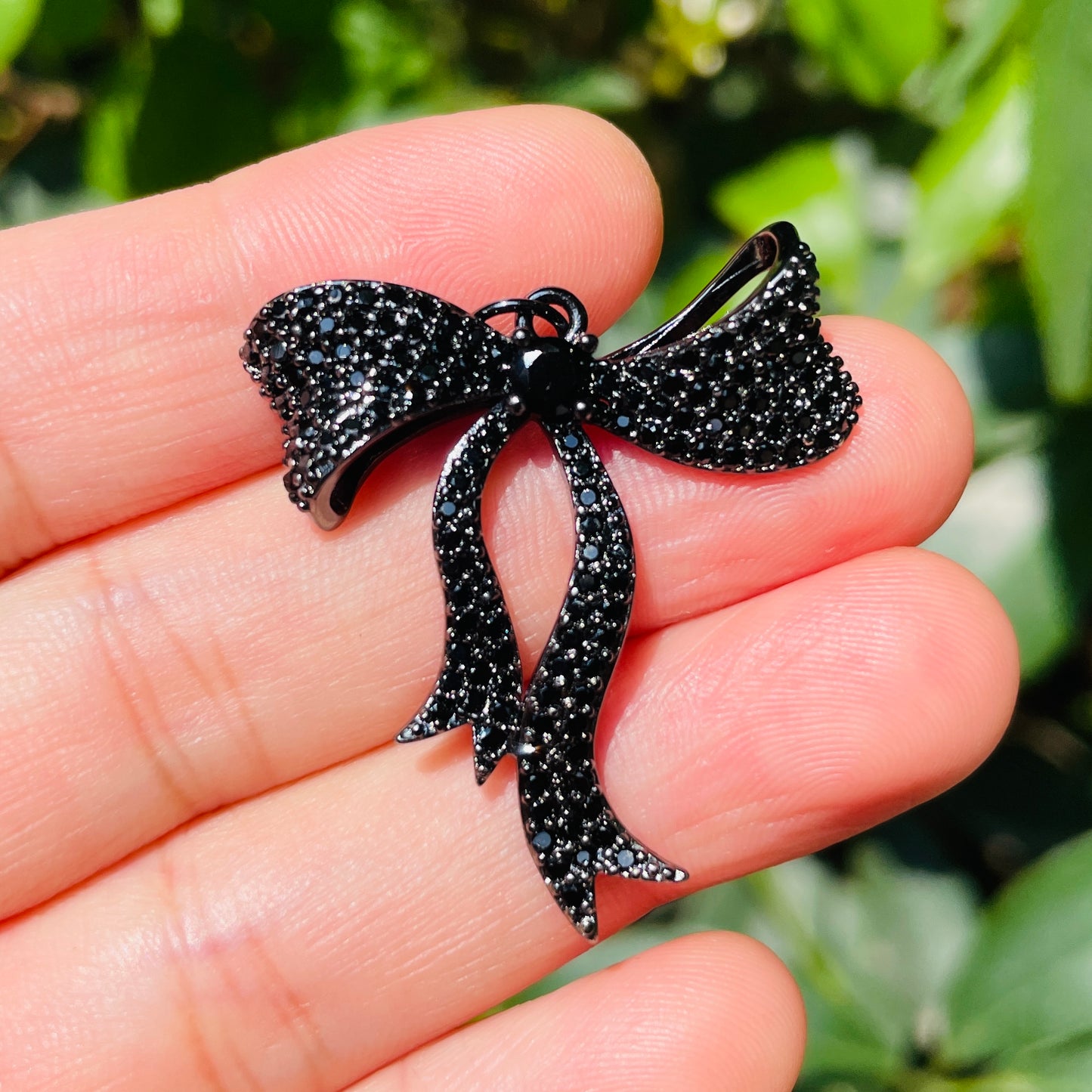 10pcs/lot 34*28.8mm CZ Paved Bow Bowknot Charms CZ Paved Charms Bow Ties New Charms Arrivals Charms Beads Beyond