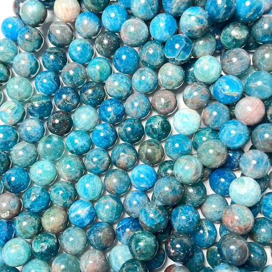 2 Strands/lot 10mm Grade AAA Natural Blue Apatite Gemstone Round Beads Stone Beads New Beads Arrivals Other Stone Beads Charms Beads Beyond