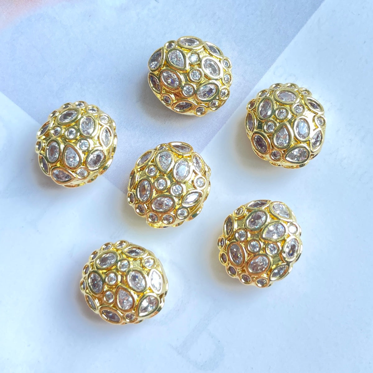 5-10pcs/lot 13*11.6mm Colorful Clear CZ Egg Beads Spacers