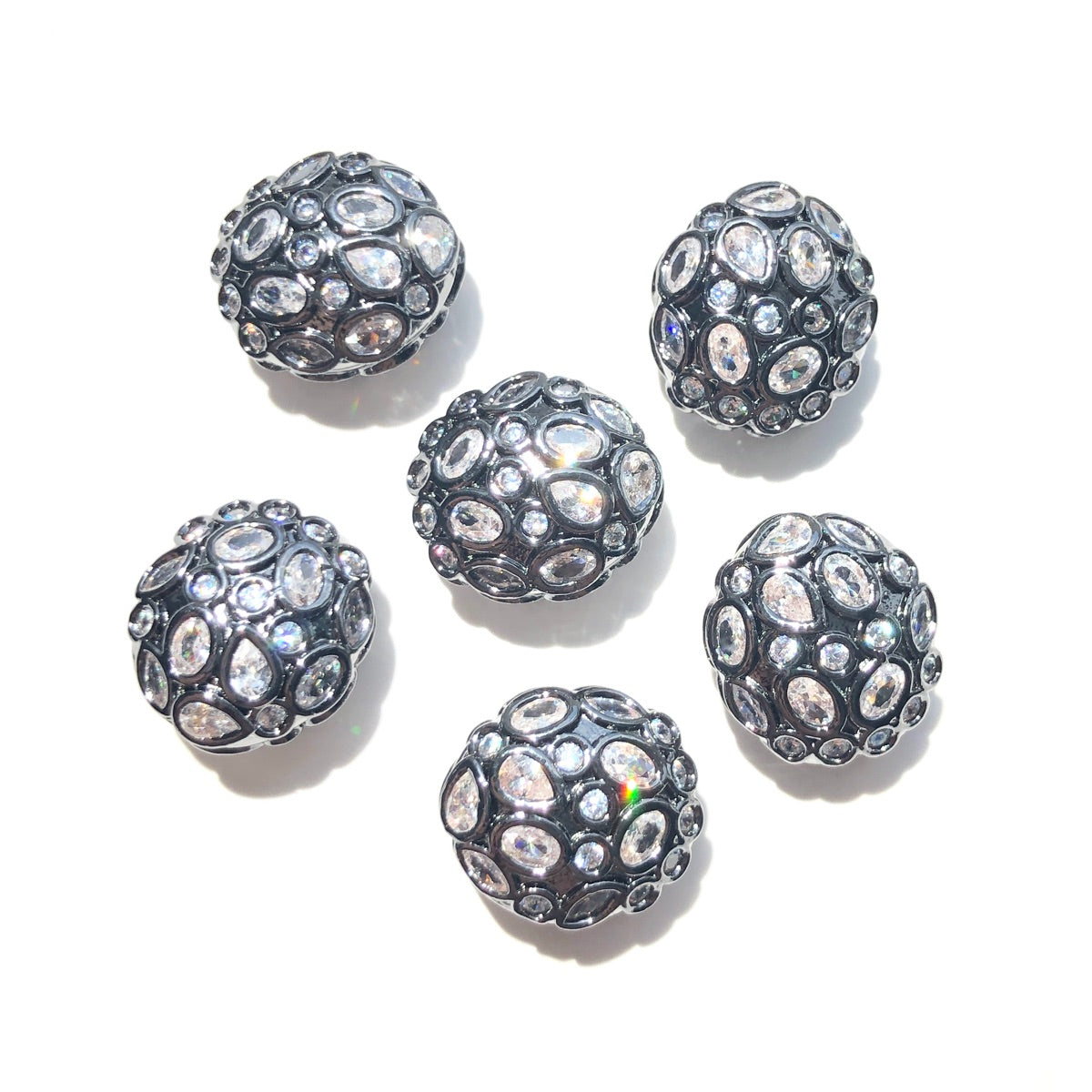 5-10pcs/lot 13*11.6mm Colorful Clear CZ Egg Beads Spacers