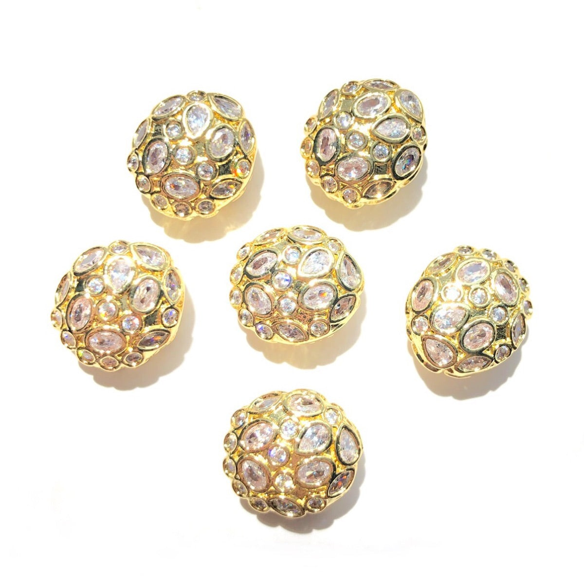 5-10pcs/lot 13*11.6mm Colorful Clear CZ Egg Beads Spacers