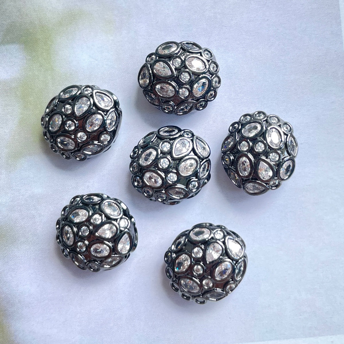 5-10pcs/lot 13*11.6mm Colorful Clear CZ Egg Beads Spacers