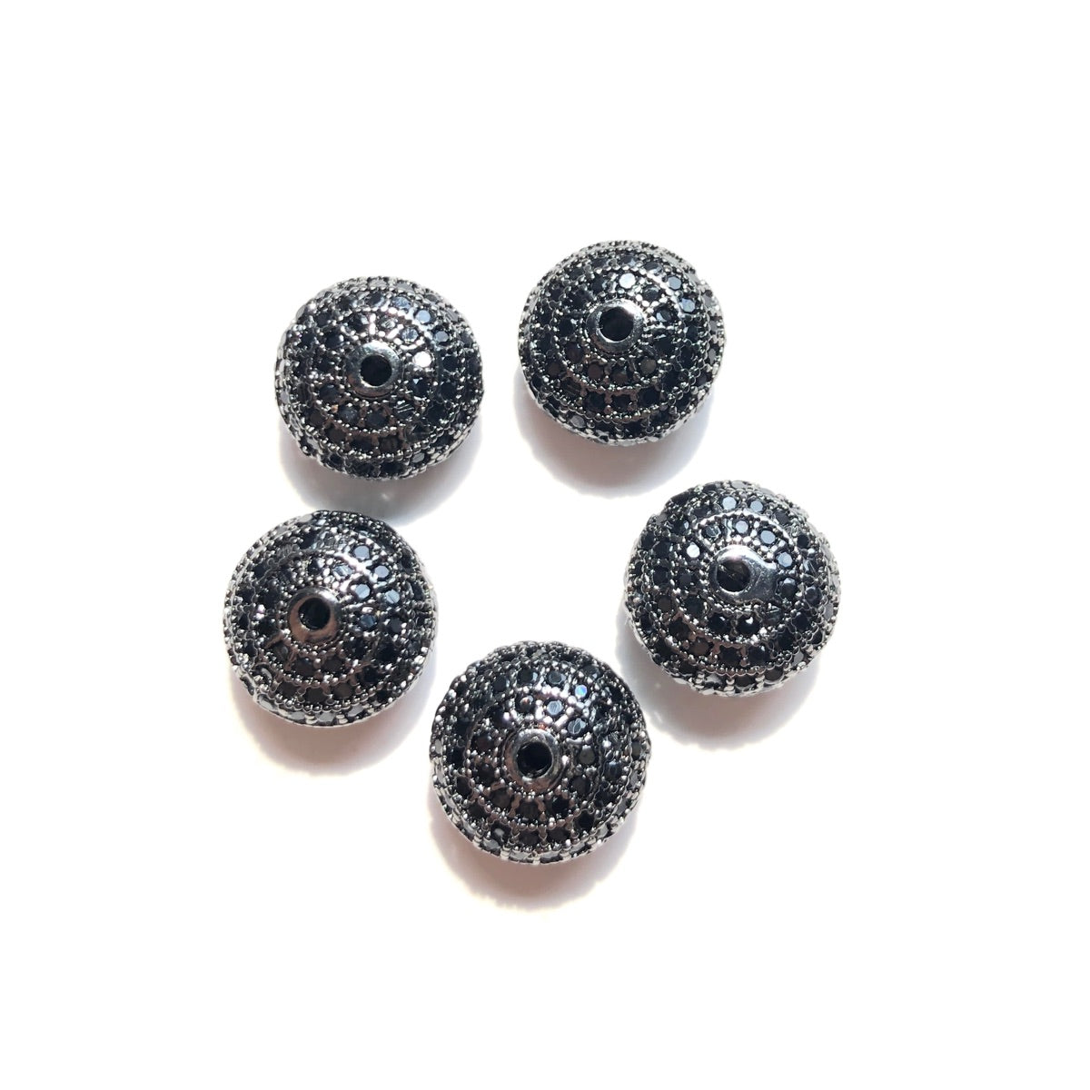 10-20pcs/lot 10mm, 11.5mm, 13mm CZ Paved Wheel Spacers