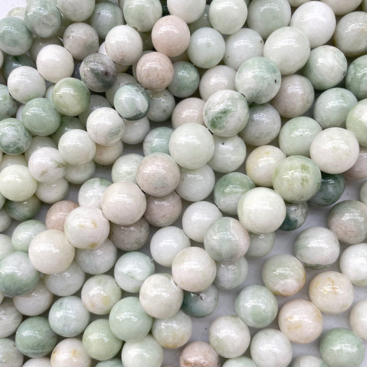 2 Strands/lot 8/10/12mm Light Green Maotian Jade Round Stone Beads Stone Beads 12mm Stone Beads 8mm Stone Beads New Beads Arrivals Round Jade Beads Charms Beads Beyond