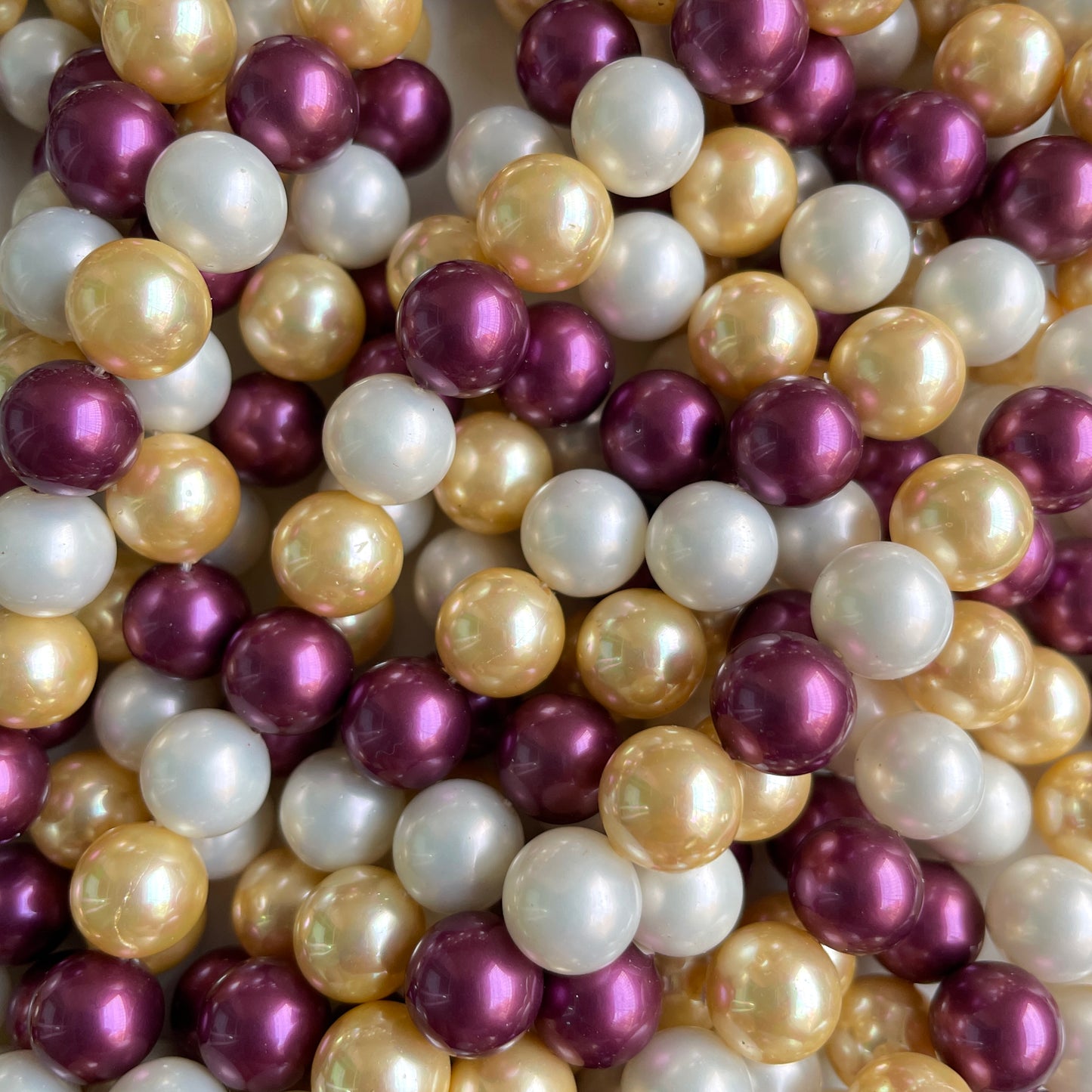 2 Strands/lot 10mm Multitcolor Round Pearls Pearls Charms Beads Beyond