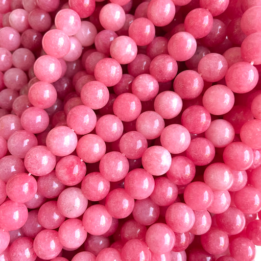 2 Strands/lot 10/12mm Pink Chalcedony Jade Round Stone Beads Stone Beads 12mm Stone Beads New Beads Arrivals Other Stone Beads Charms Beads Beyond