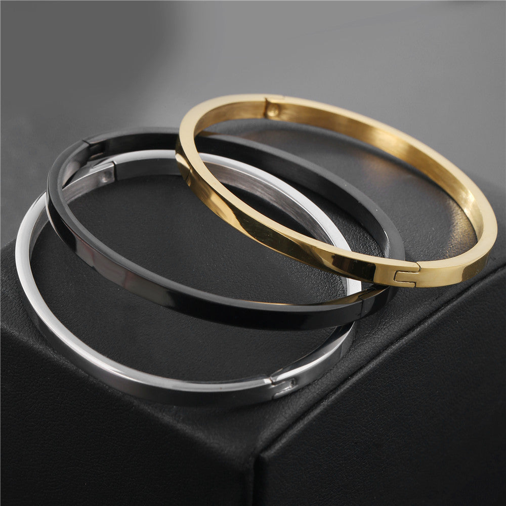 5pcs/lot 4/6/8mm Stainless Steel Bangle for Women & Men 4mm Mix Colors Women & Men Bracelets On Sale Charms Beads Beyond
