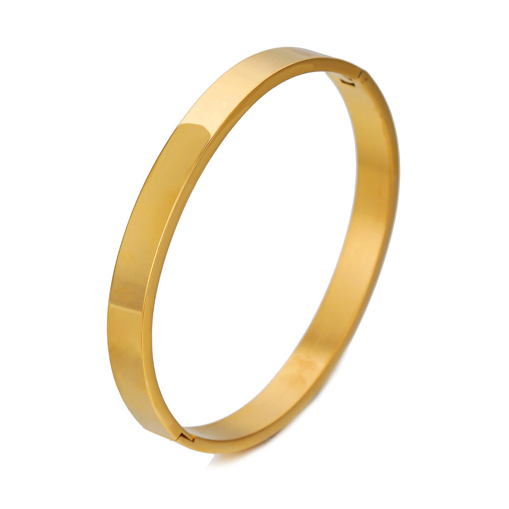5pcs/lot 4/6/8mm Stainless Steel Bangle for Women & Men 8mm Gold Women & Men Bracelets On Sale Charms Beads Beyond