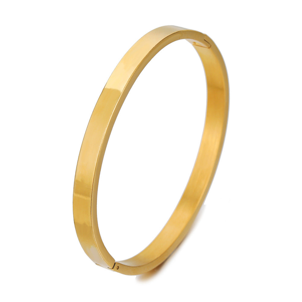 5pcs/lot 4/6/8mm Stainless Steel Bangle for Women & Men 6mm Gold Women & Men Bracelets On Sale Charms Beads Beyond
