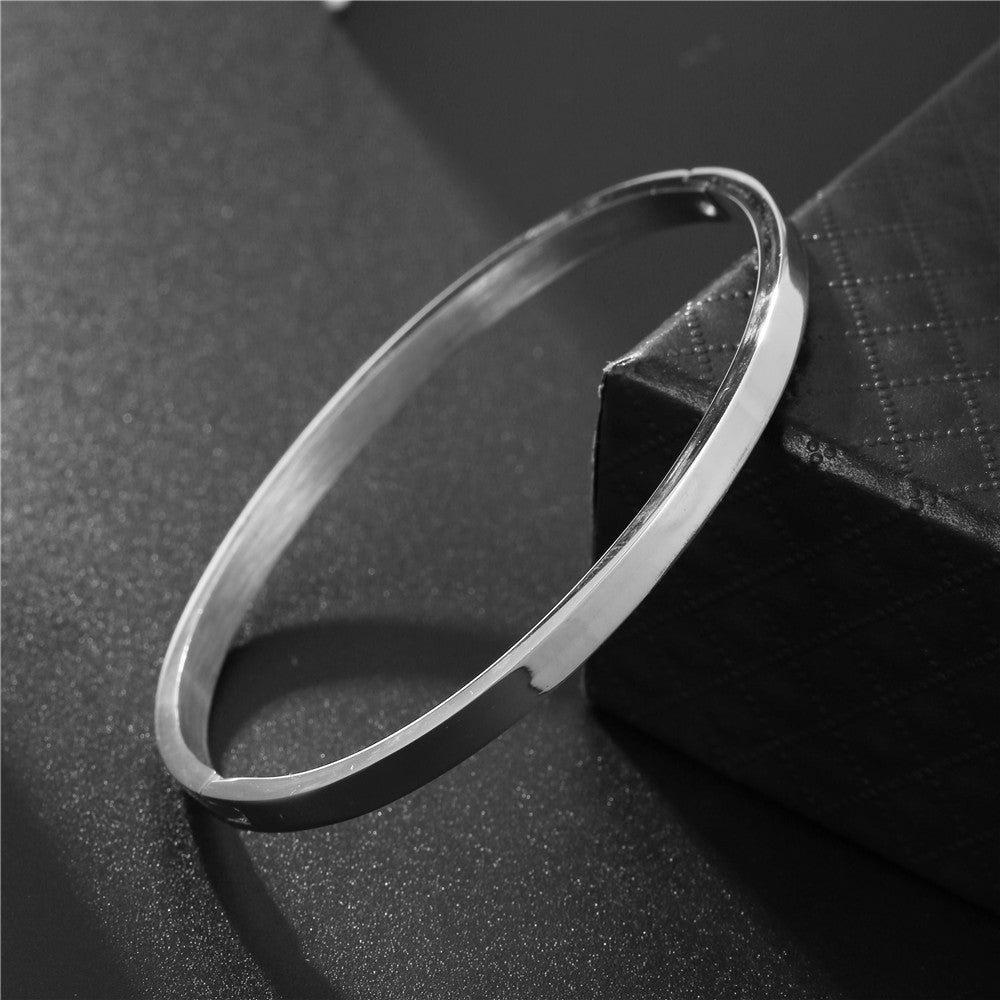 5pcs/lot 4/6/8mm Stainless Steel Bangle for Women & Men 4mm Silver Women & Men Bracelets On Sale Charms Beads Beyond