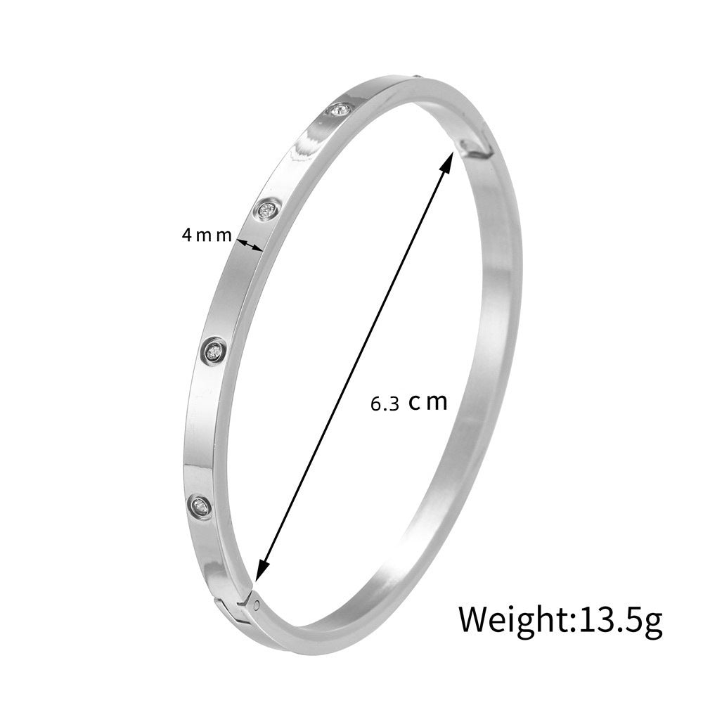 5pcs/lot Stainless Steel Bangle for Women & Men 4mm Silver Women & Men Bracelets On Sale Charms Beads Beyond