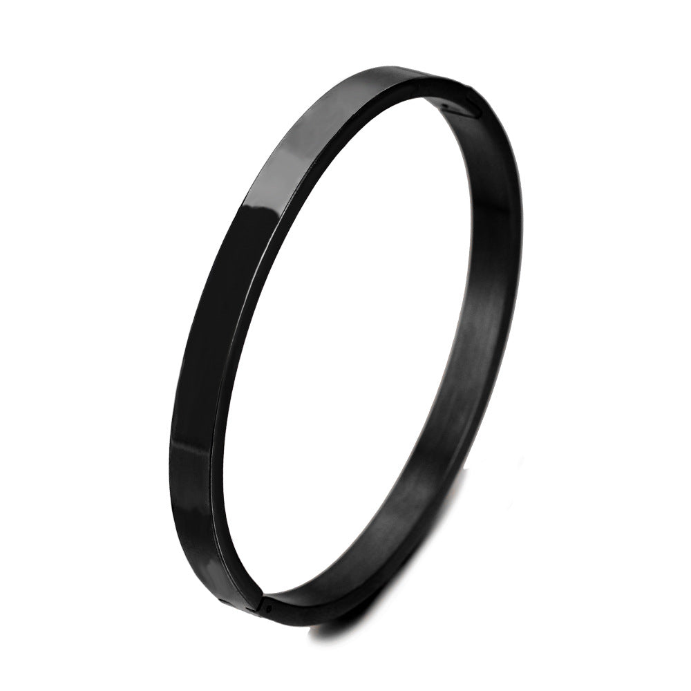 5pcs/lot 4/6/8mm Stainless Steel Bangle for Women & Men 6mm Black Women & Men Bracelets On Sale Charms Beads Beyond