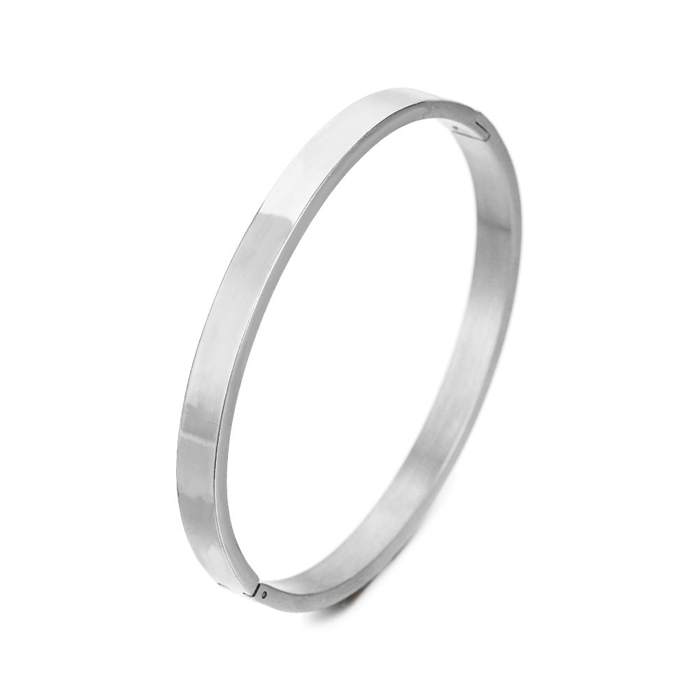 5pcs/lot 4/6/8mm Stainless Steel Bangle for Women & Men 6mm Silver Women & Men Bracelets On Sale Charms Beads Beyond