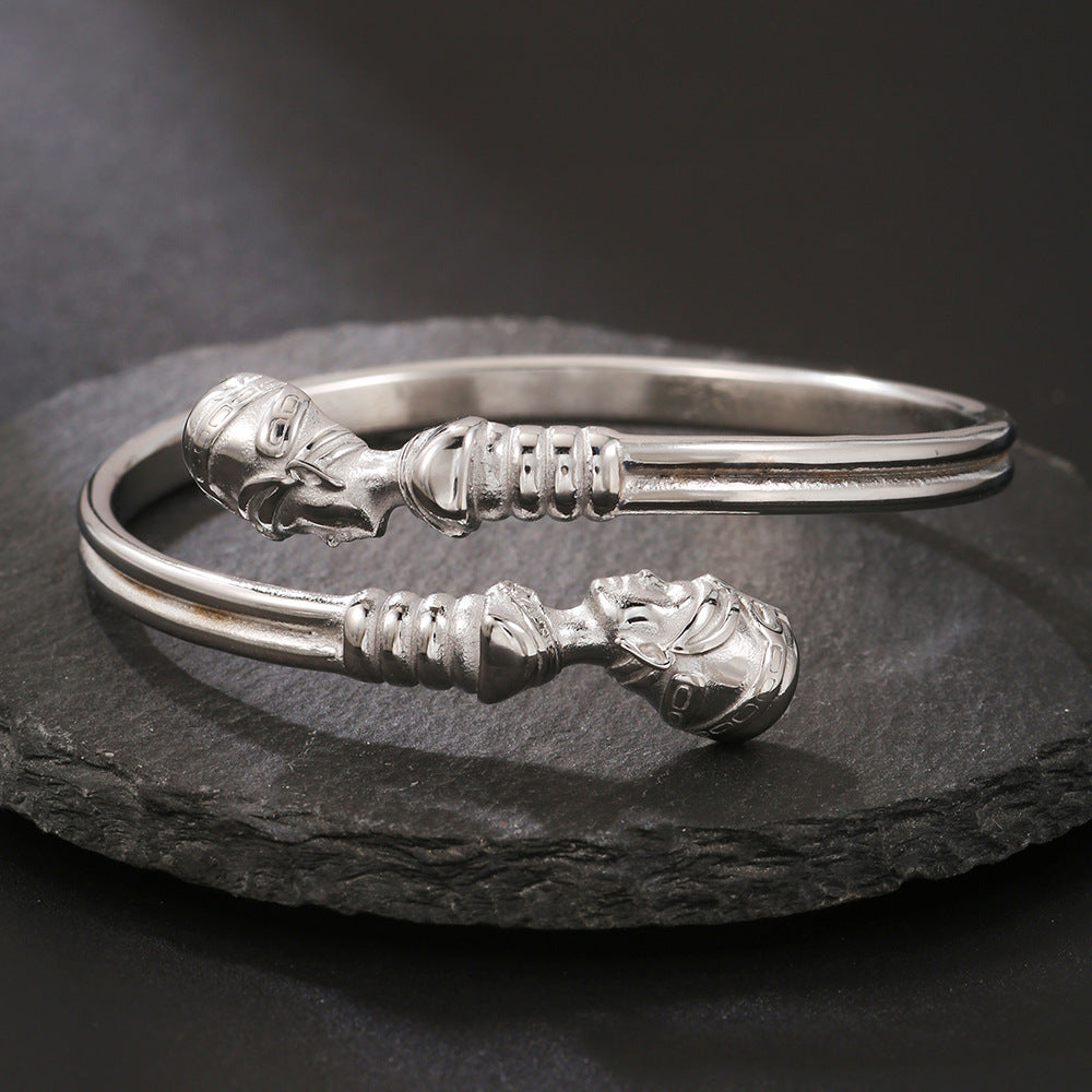 5pcs/Lot Queen Nefertiti Stainless Steel Bangle for Women Women & Men Bracelets Charms Beads Beyond