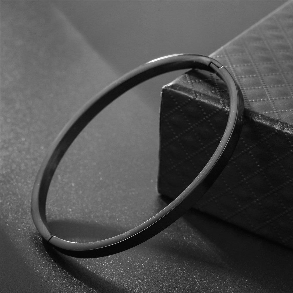 5pcs/lot 4/6/8mm Stainless Steel Bangle for Women & Men 4mm Black Women & Men Bracelets On Sale Charms Beads Beyond