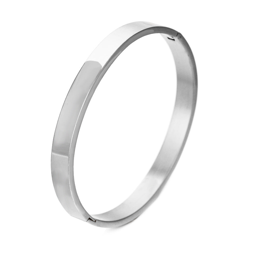 5pcs/lot 4/6/8mm Stainless Steel Bangle for Women & Men 8mm Silver Women & Men Bracelets On Sale Charms Beads Beyond