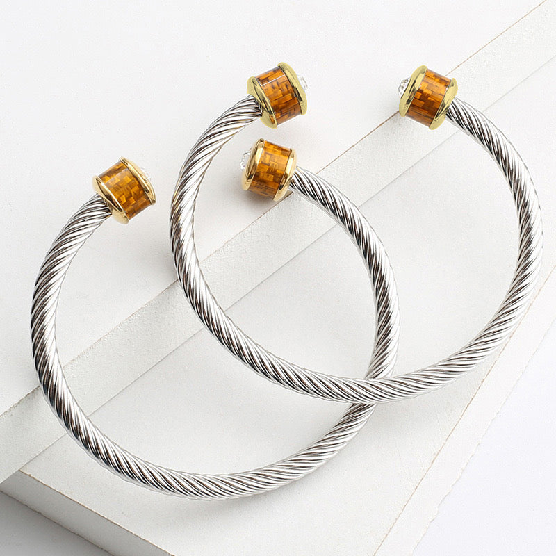 5pcs/lot Stainless Steel Open Bangle for Women & Men Style 10 Women Bracelets Women Bangles Charms Beads Beyond