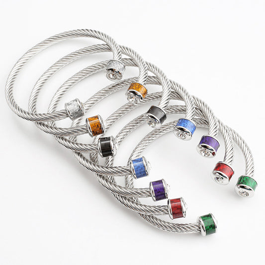 5pcs/lot Stainless Steel Open Bangle for Women & Men Mix Random Styles Women Bracelets Women Bangles Charms Beads Beyond
