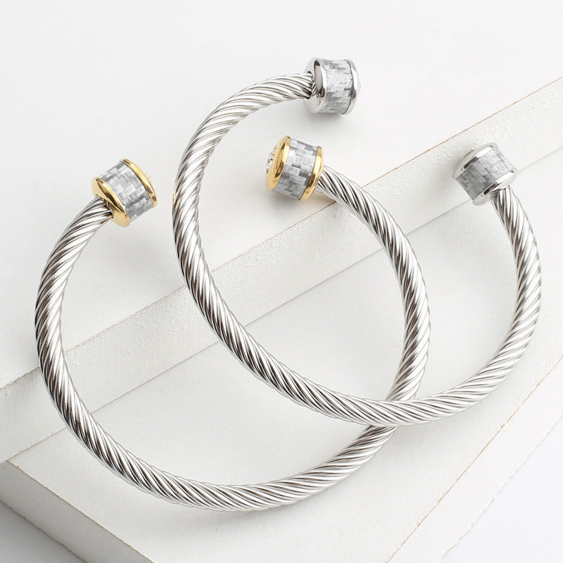 5pcs/lot Stainless Steel Open Bangle for Women & Men Women Bracelets Women Bangles Charms Beads Beyond