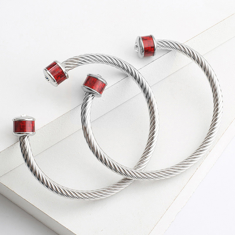 5pcs/lot Stainless Steel Open Bangle for Women & Men Style 2 Women Bracelets Women Bangles Charms Beads Beyond