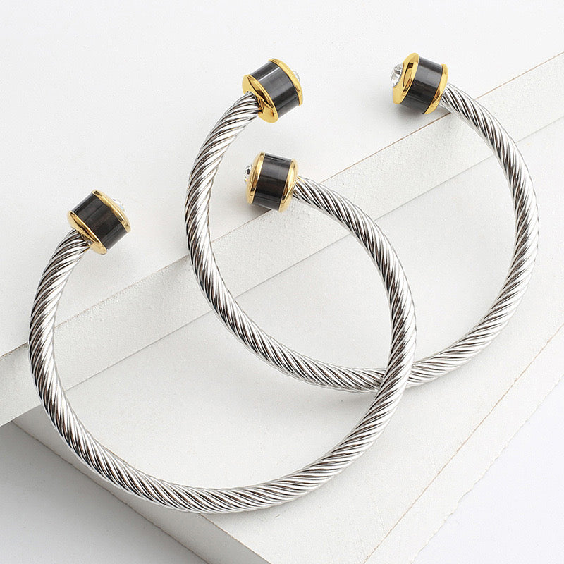 5pcs/lot Stainless Steel Open Bangle for Women & Men Style 8 Women Bracelets Women Bangles Charms Beads Beyond