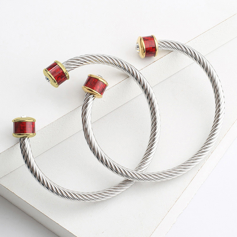5pcs/lot Stainless Steel Open Bangle for Women & Men Style 9 Women Bracelets Women Bangles Charms Beads Beyond
