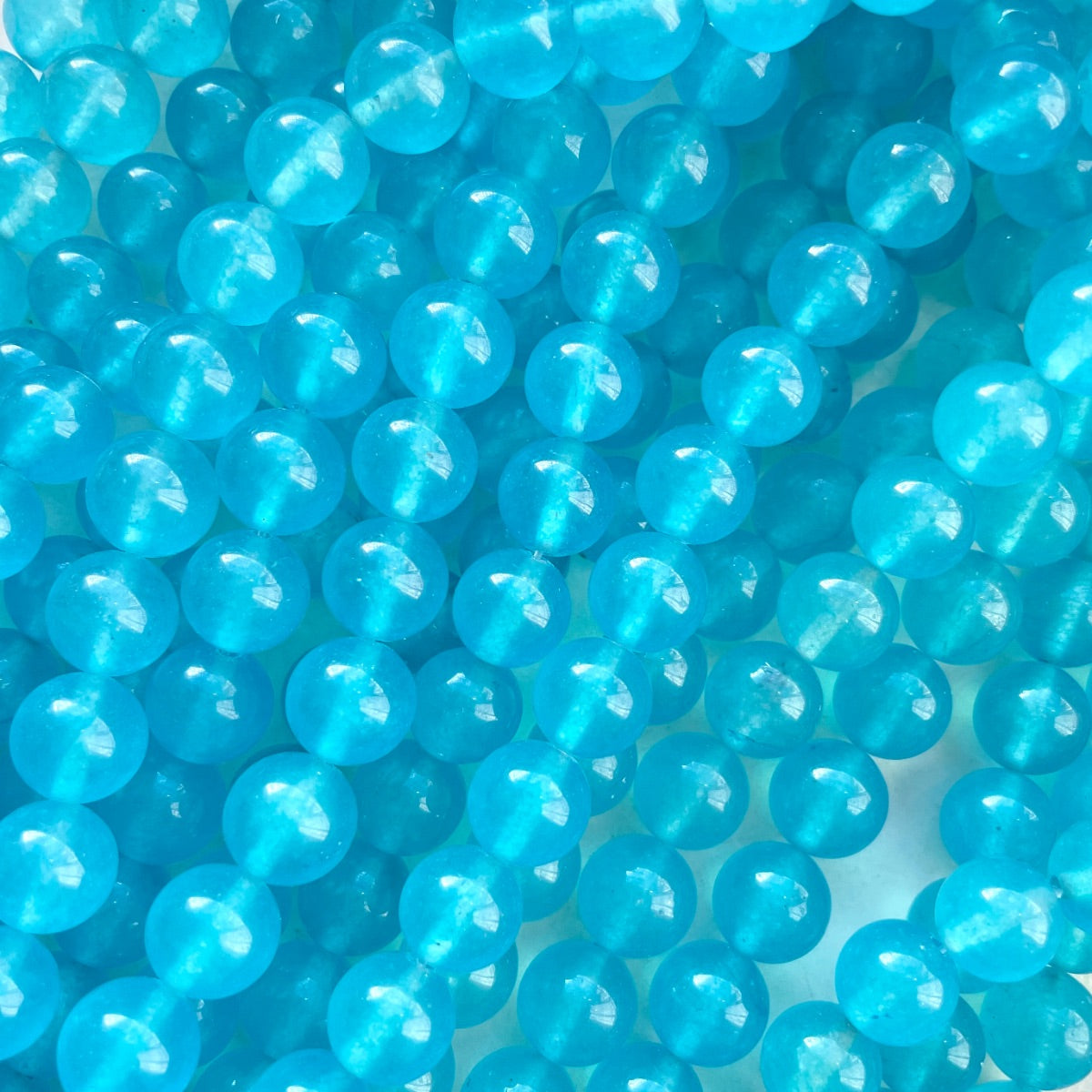 2 Strands/lot 10mm Colorful Candy Color Jade Stone Round Beads Blue Turquoise Stone Beads New Beads Arrivals Round Jade Beads Charms Beads Beyond