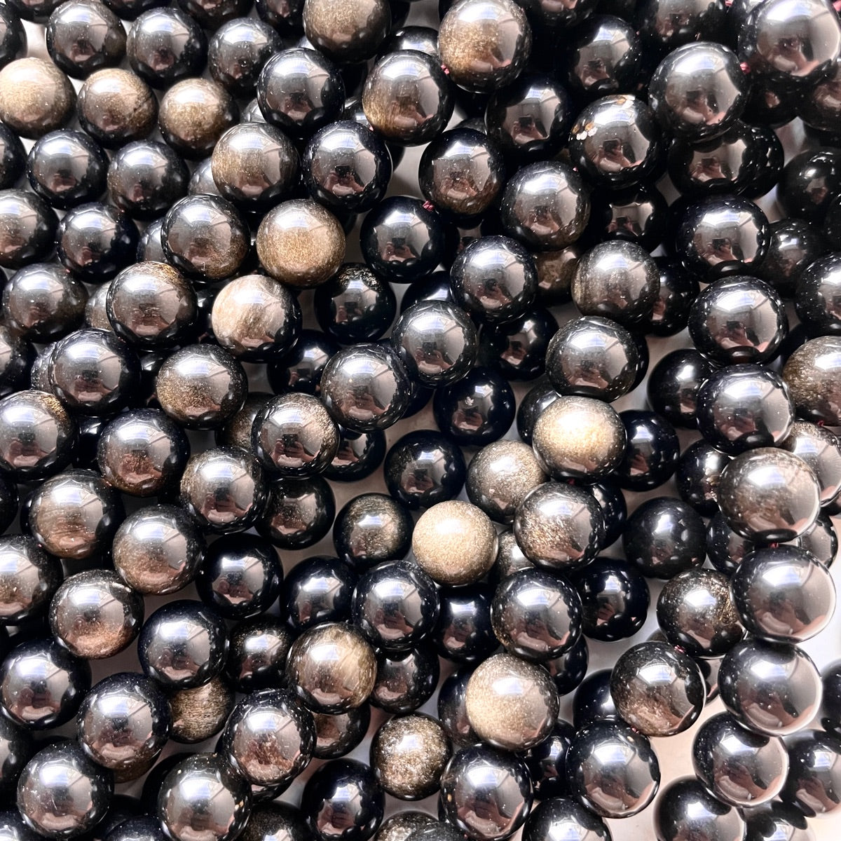2 Strands/lot 10/12mm Gold Obsidian Stone Round Beads Stone Beads 12mm Stone Beads New Beads Arrivals Other Stone Beads Charms Beads Beyond