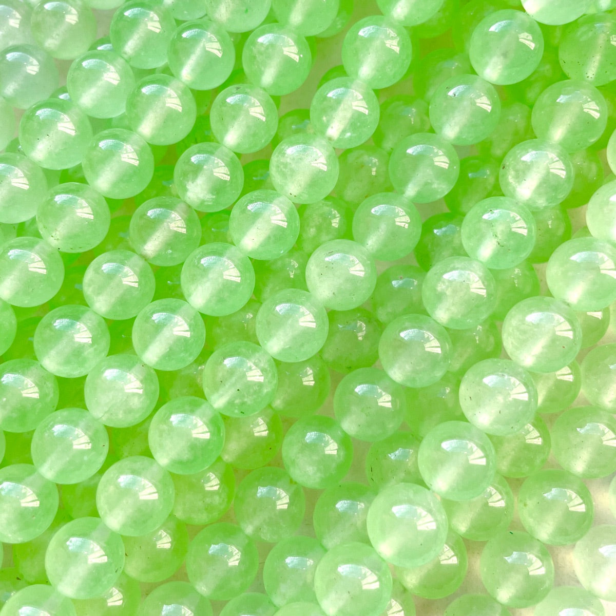 2 Strands/lot 10mm Colorful Candy Color Jade Stone Round Beads Light Green Stone Beads New Beads Arrivals Round Jade Beads Charms Beads Beyond