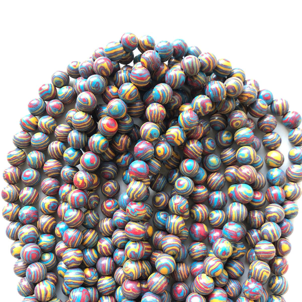 2 Strands/lot 10mm Colorful Malachite Round Beads-9 Colors Multicolor 1 Stone Beads New Beads Arrivals Other Stone Beads Charms Beads Beyond
