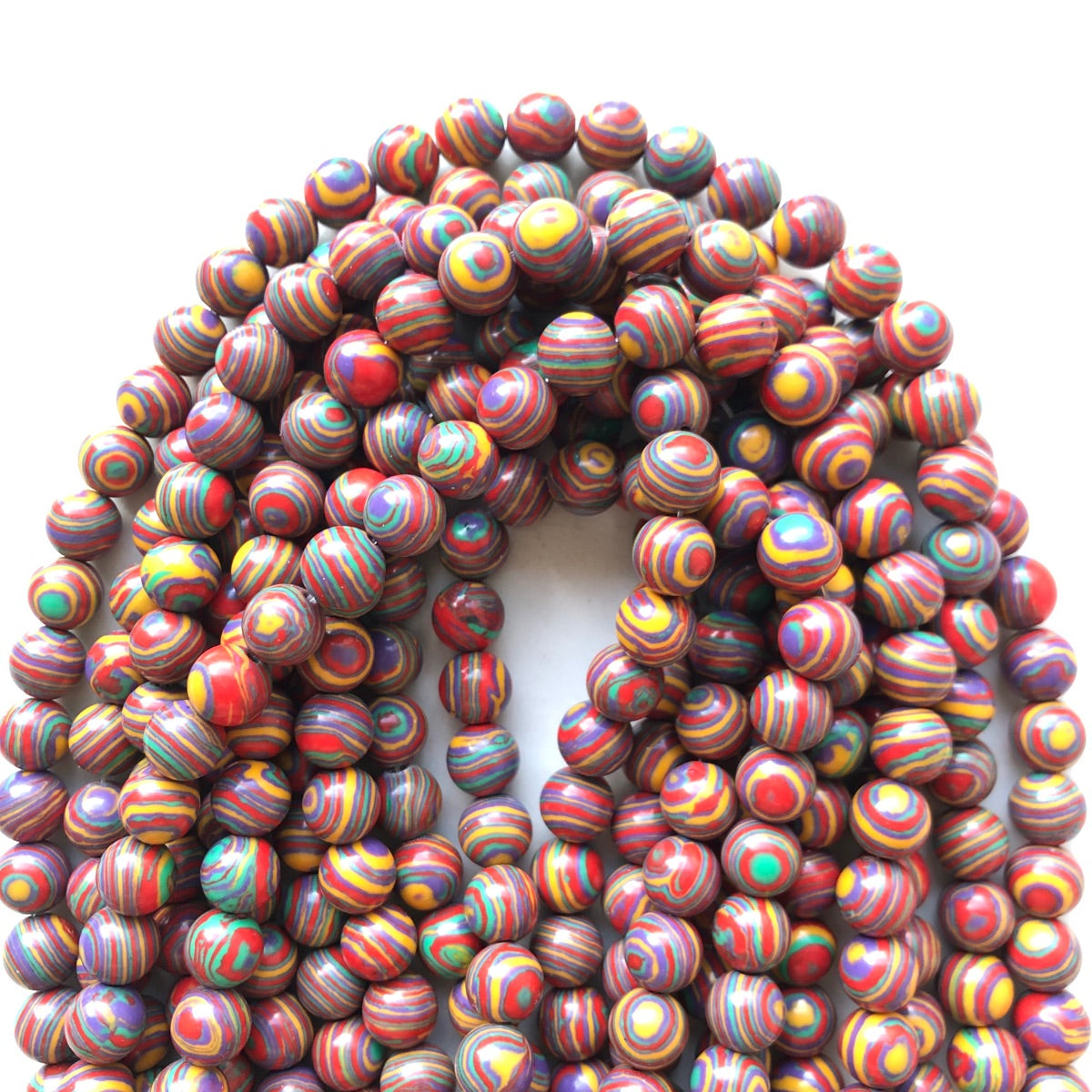2 Strands/lot 10mm Colorful Malachite Round Beads-9 Colors Multicolor 2 Stone Beads New Beads Arrivals Other Stone Beads Charms Beads Beyond
