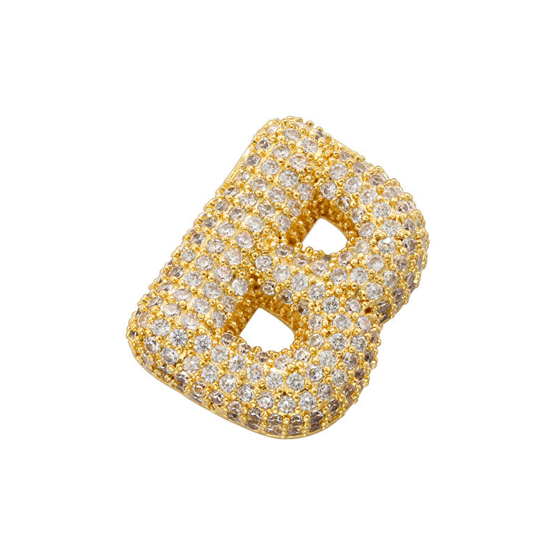 10-26pcs/lot CZ Paved Initial Letter Alphabet Charms-Gold, Silver CZ Paved Charms Initials & Numbers New Charms Arrivals Charms Beads Beyond