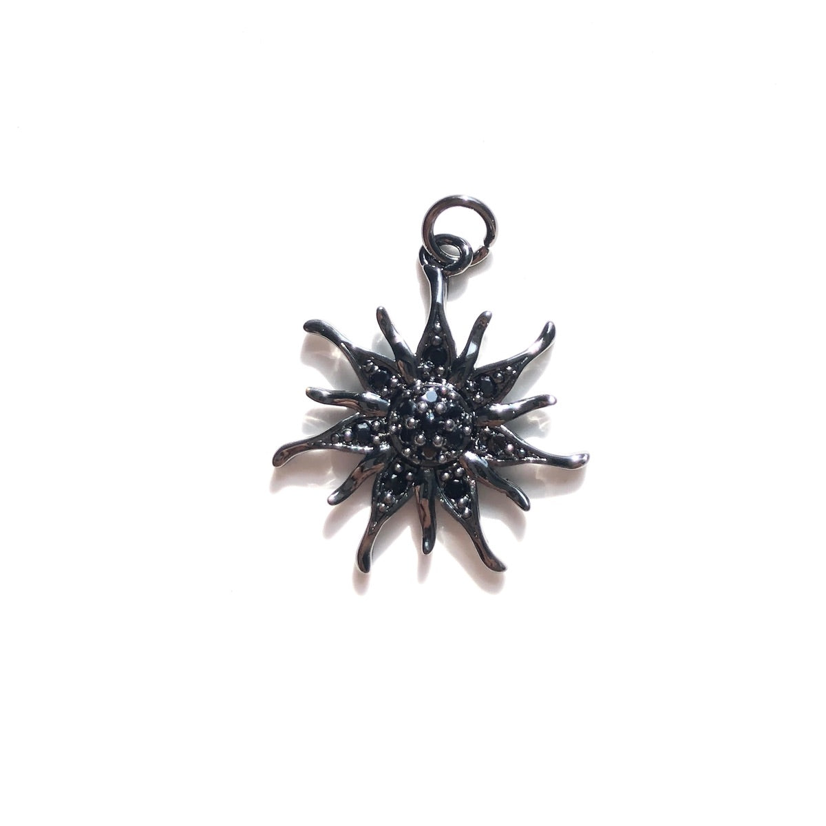 10pcs/lot CZ Paved Moon and Sun Charms
