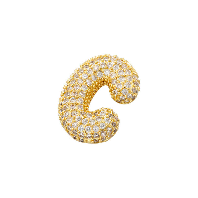 10-26pcs/lot CZ Paved Initial Letter Alphabet Charms-Gold, Silver CZ Paved Charms Initials & Numbers New Charms Arrivals Charms Beads Beyond
