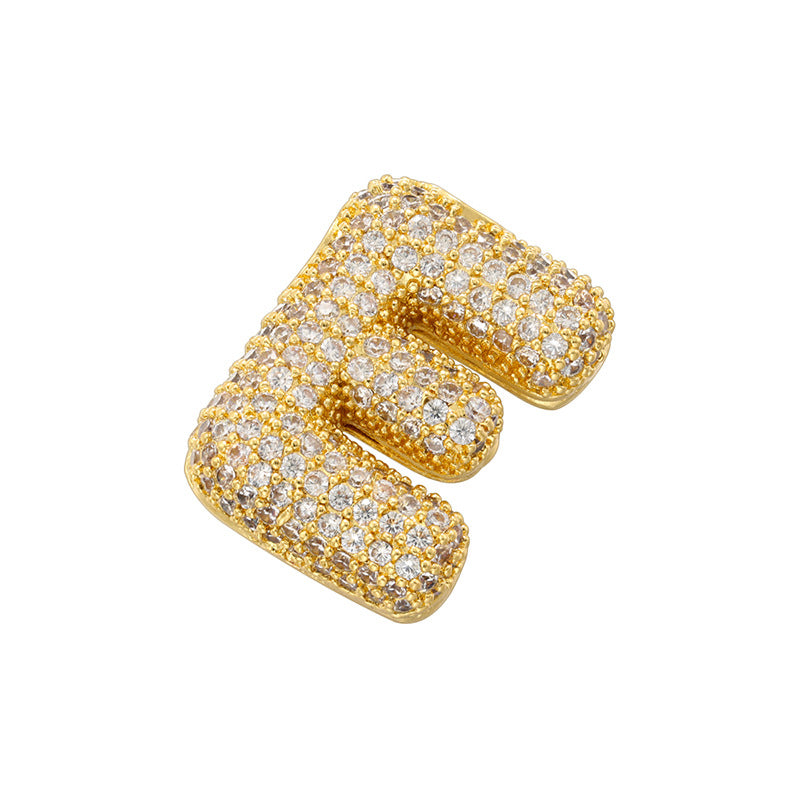 10-26pcs/lot CZ Paved Initial Letter Alphabet Charms-Gold, Silver CZ Paved Charms Initials & Numbers New Charms Arrivals Charms Beads Beyond