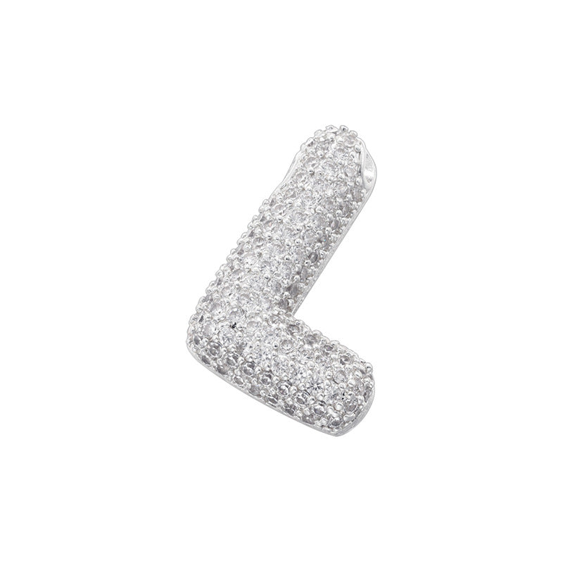 10-26pcs/lot CZ Paved Initial Letter Alphabet Charms-Gold, Silver CZ Paved Charms Initials & Numbers New Charms Arrivals Charms Beads Beyond