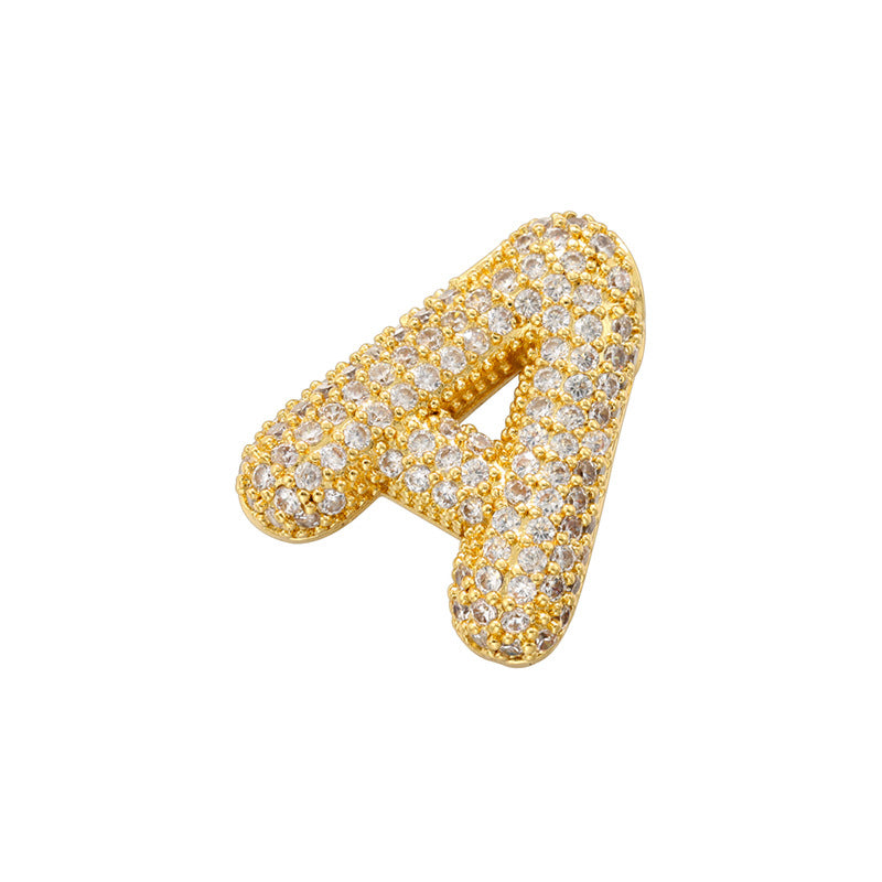 10-26pcs/lot CZ Paved Initial Letter Alphabet Charms-Gold, Silver CZ Paved Charms Initials & Numbers New Charms Arrivals Charms Beads Beyond